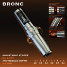 Adjustable wireless pen for SMP & tattoo with lightweight design, fast charging, variable voltage output, and overload protection.