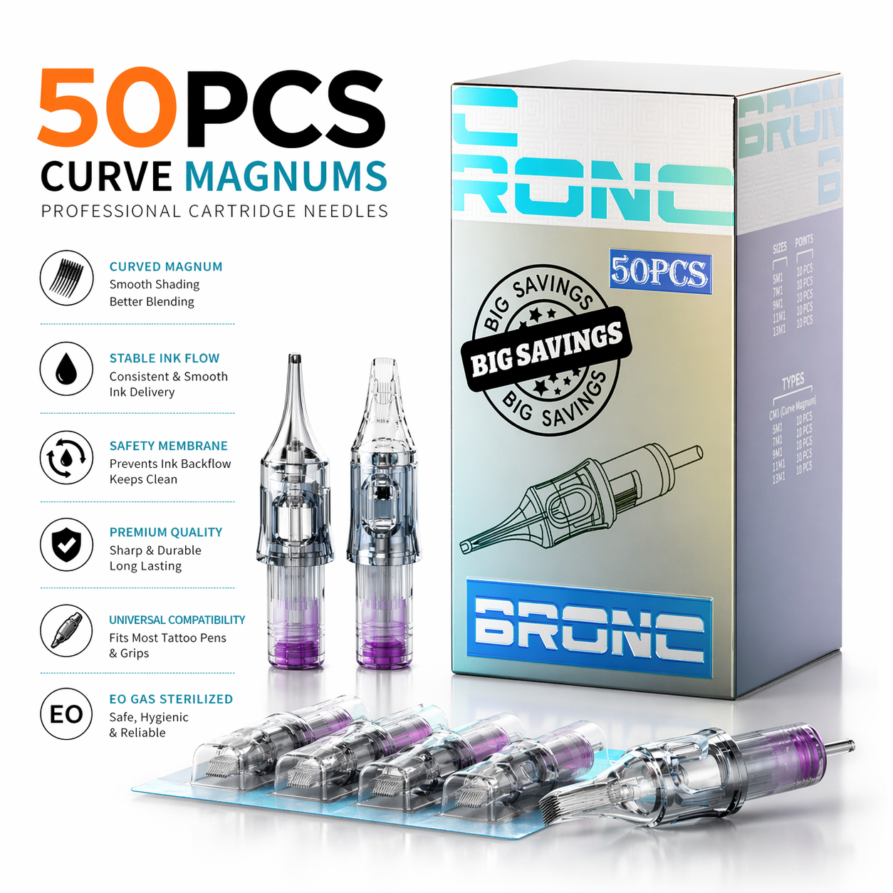 Bronc tattoo cartridges