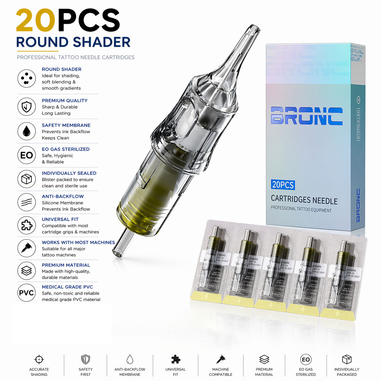 bronc tattoo cartridge