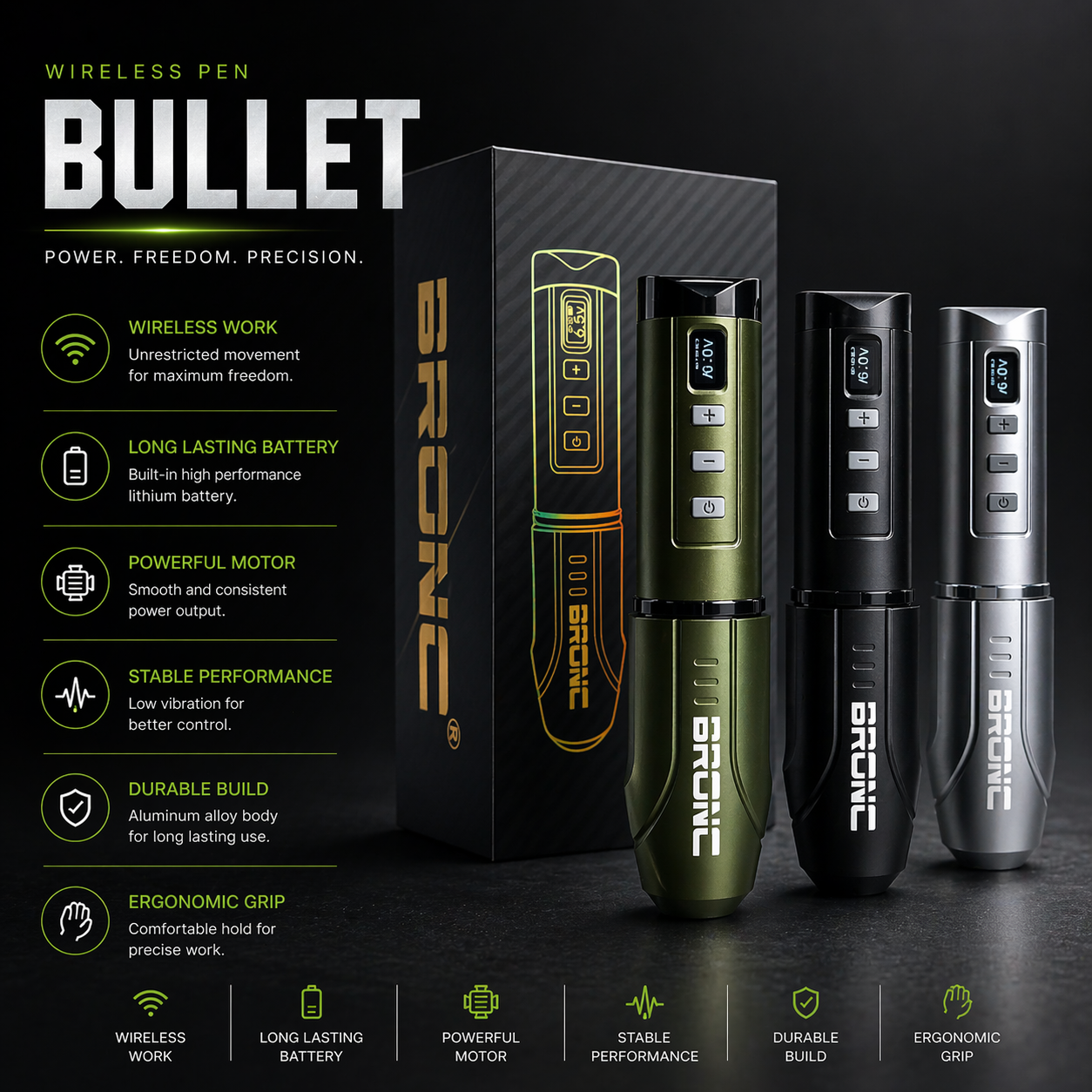 bronc wireless tattoo pen