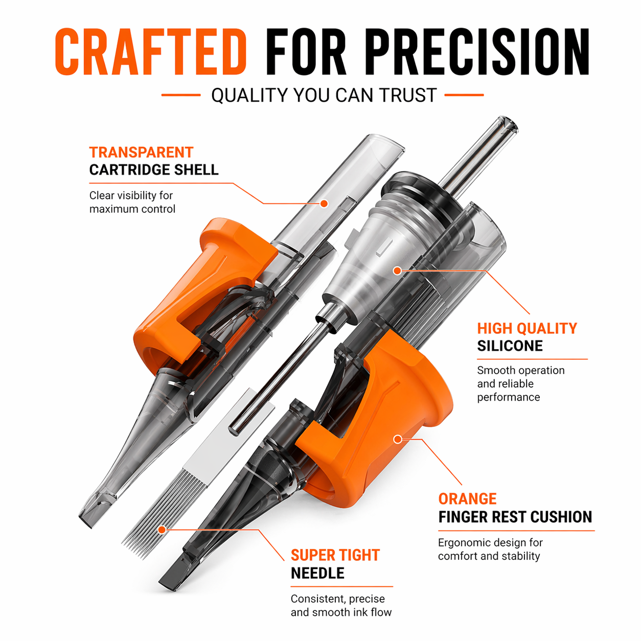 Bronc tattoo cartridges