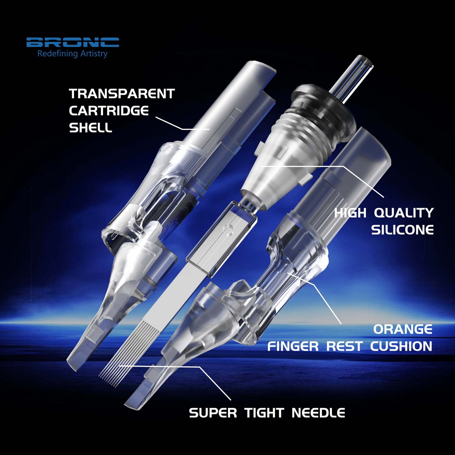 BRONC Tattoo Needle Cartridges Round Liner