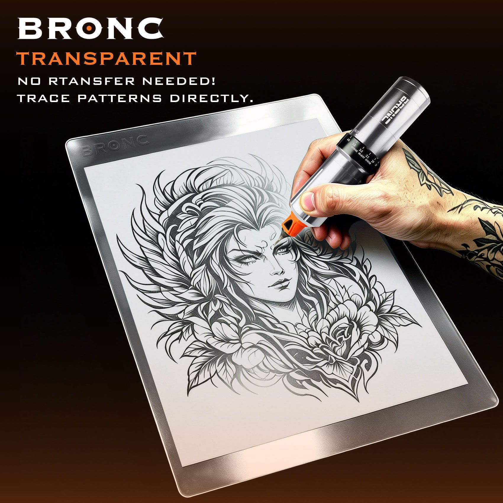 BRONC High-Transparency Tattoo Practice Skin