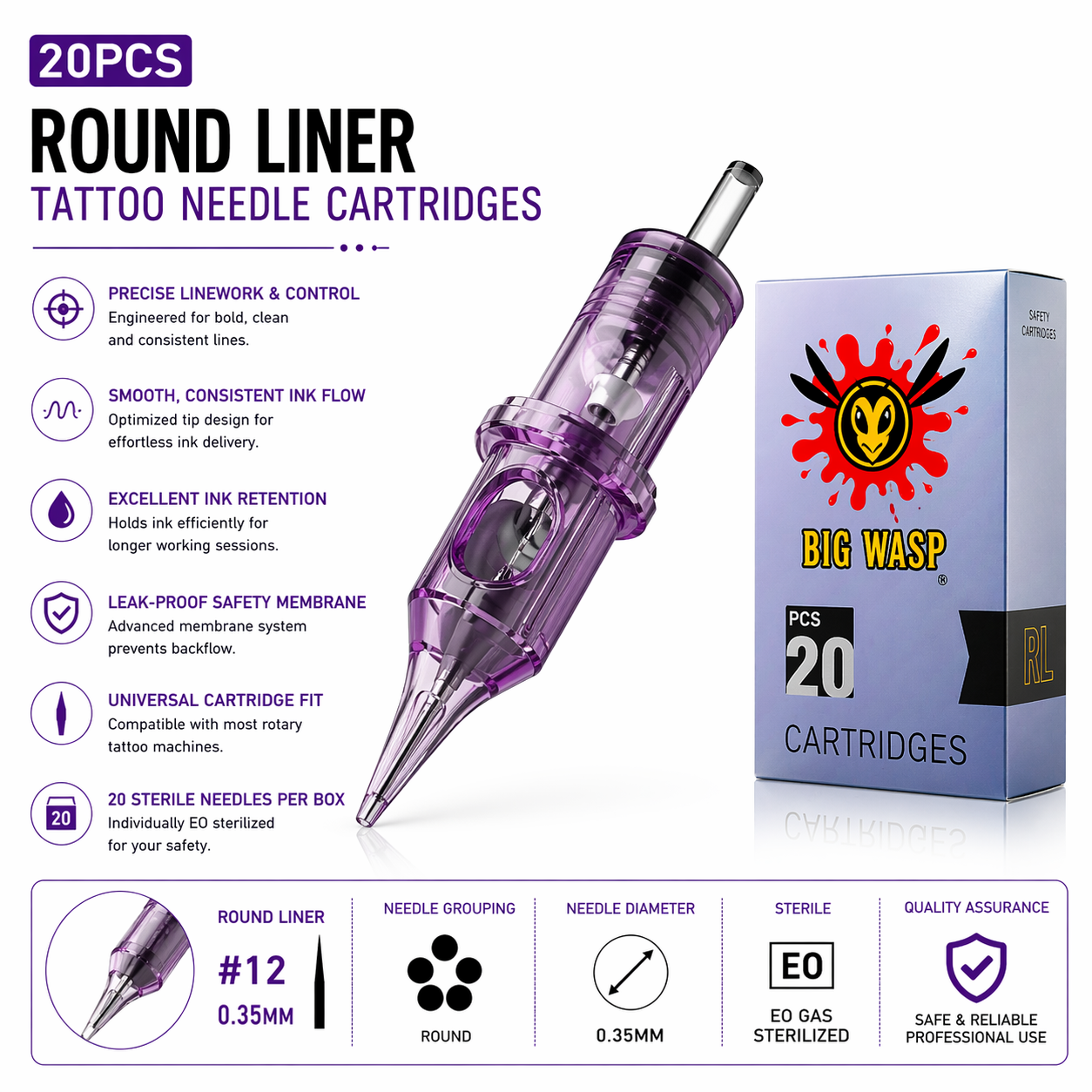 BIgwasp tattoo cartridge