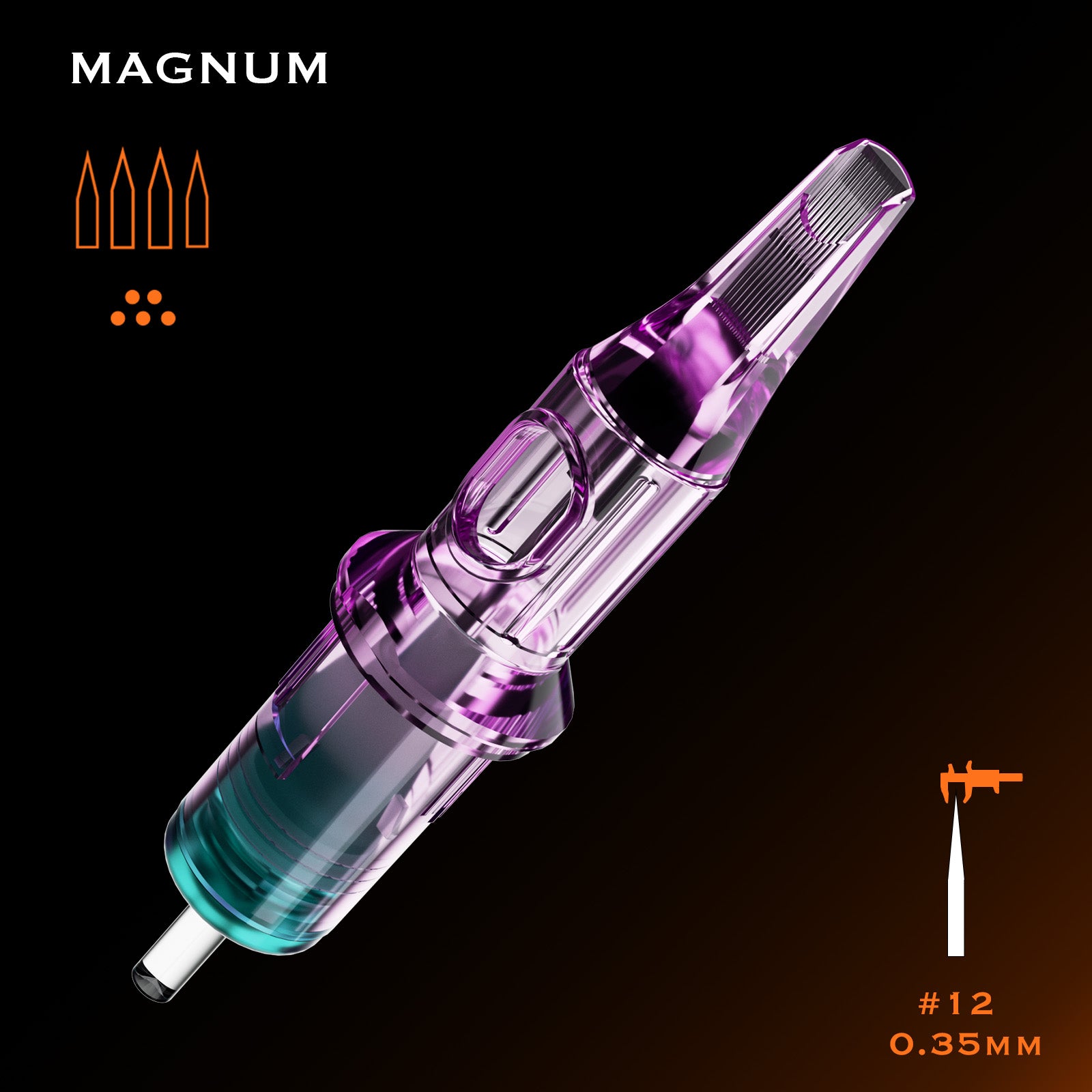 Bronc tattoo cartridges - Purple round liners, round shaders, magnums and curve magnums