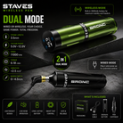 Staves Bronc wireless pen with dual mode features on a dark background