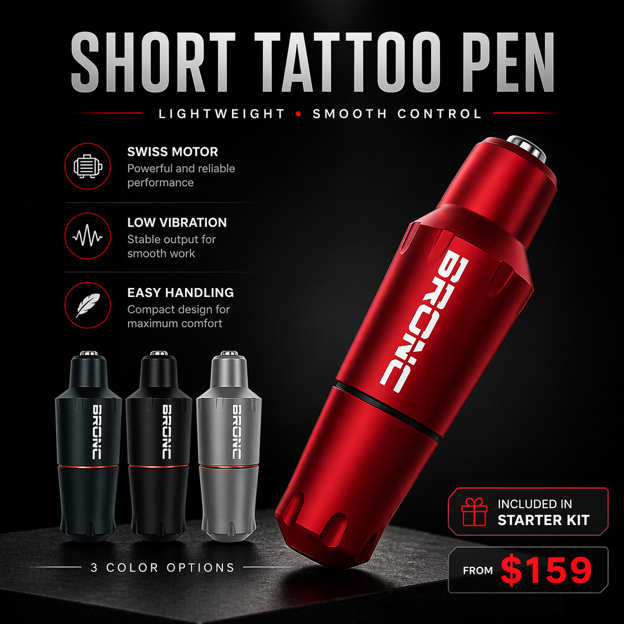 Professional starter tattoo kit by Bronc tattoo supply
