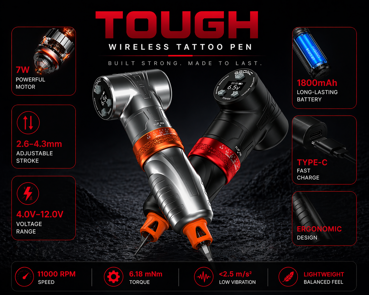 Bronc wireless tattoo pen
