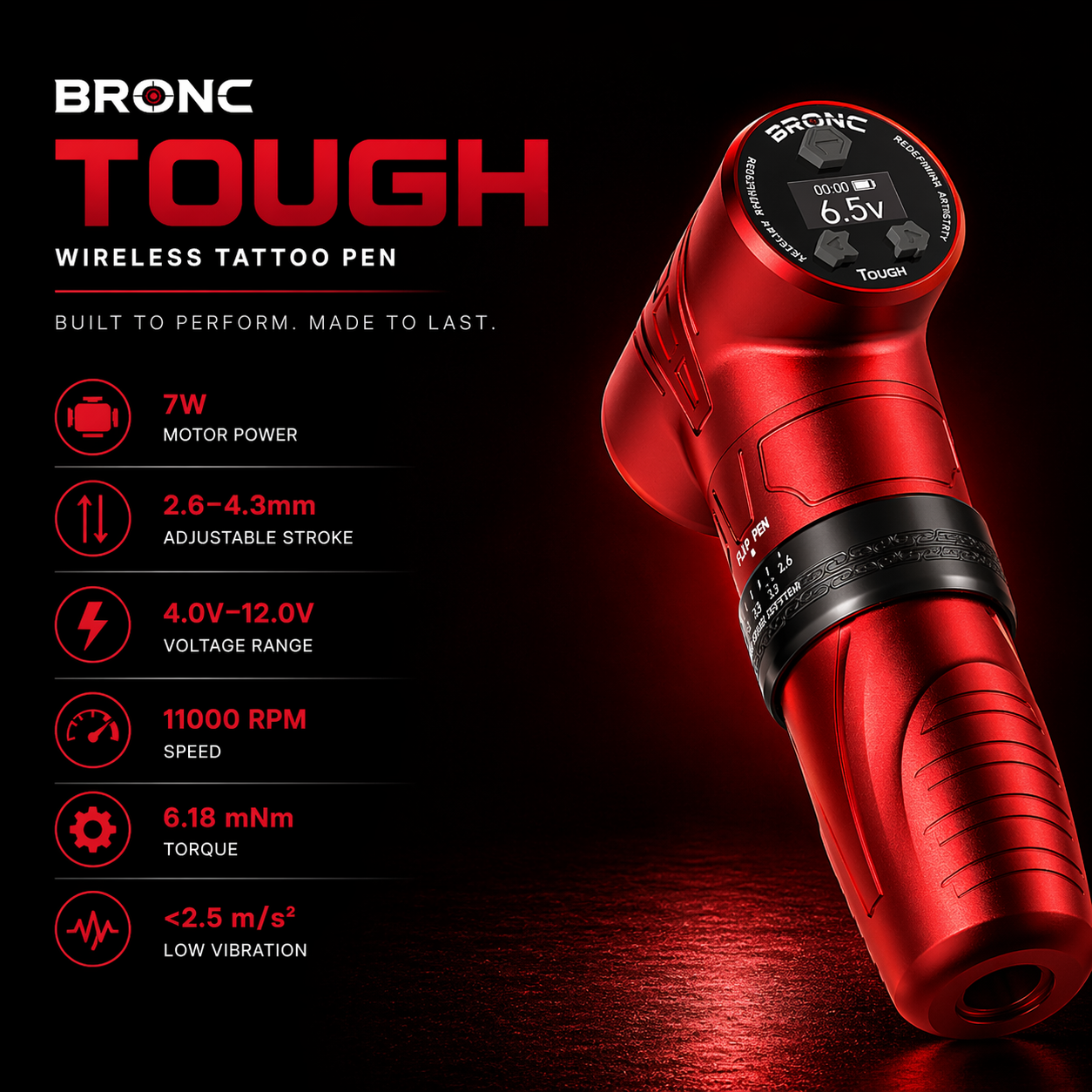 Bronc wireless tattoo pen