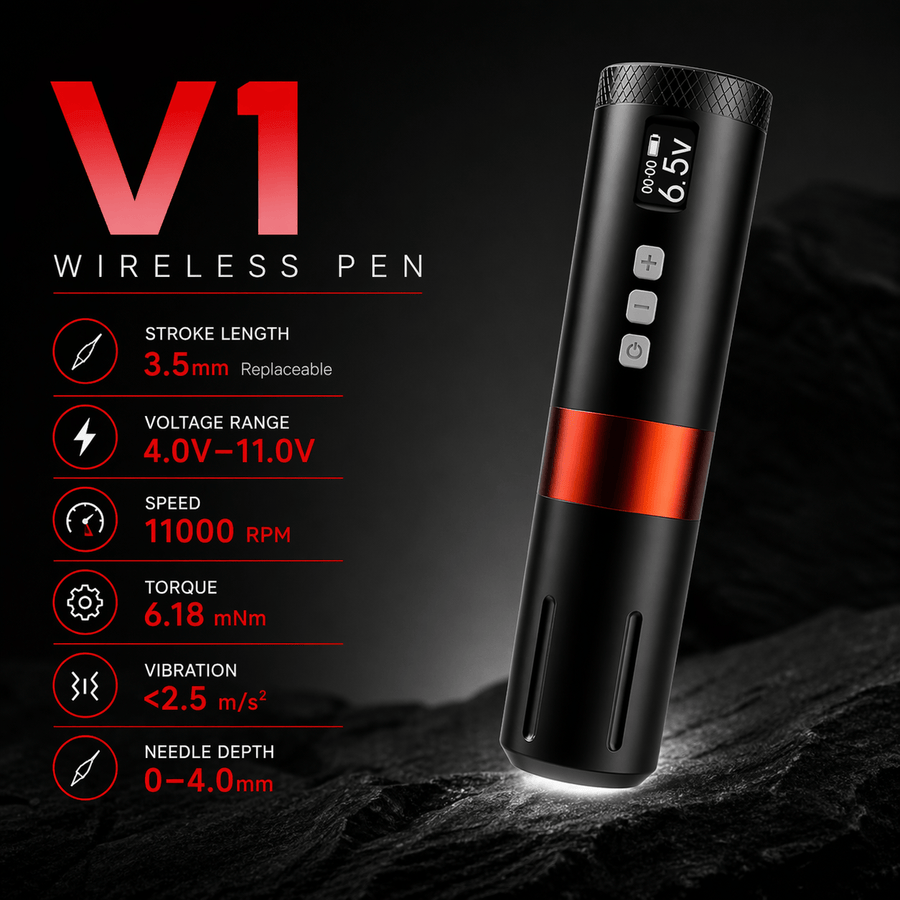 BRONC V1 Wireless Tattoo Pen Replaceable Stroke