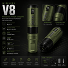 BRONC V8 Wireless Tattoo Pen 4.0mm Stroke BRONC V8 Wireless Tattoo Pen 4.0mm Stroke Strong Power Machine