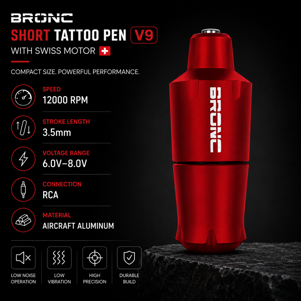 Bronc V9 tattoo pen