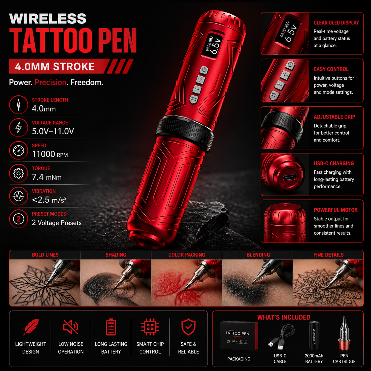 Bronc wireless tattoo machine