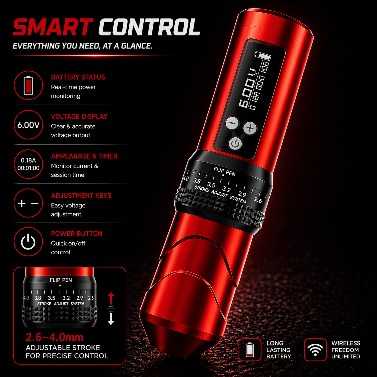 Bronc V1 wireless tattoo pen