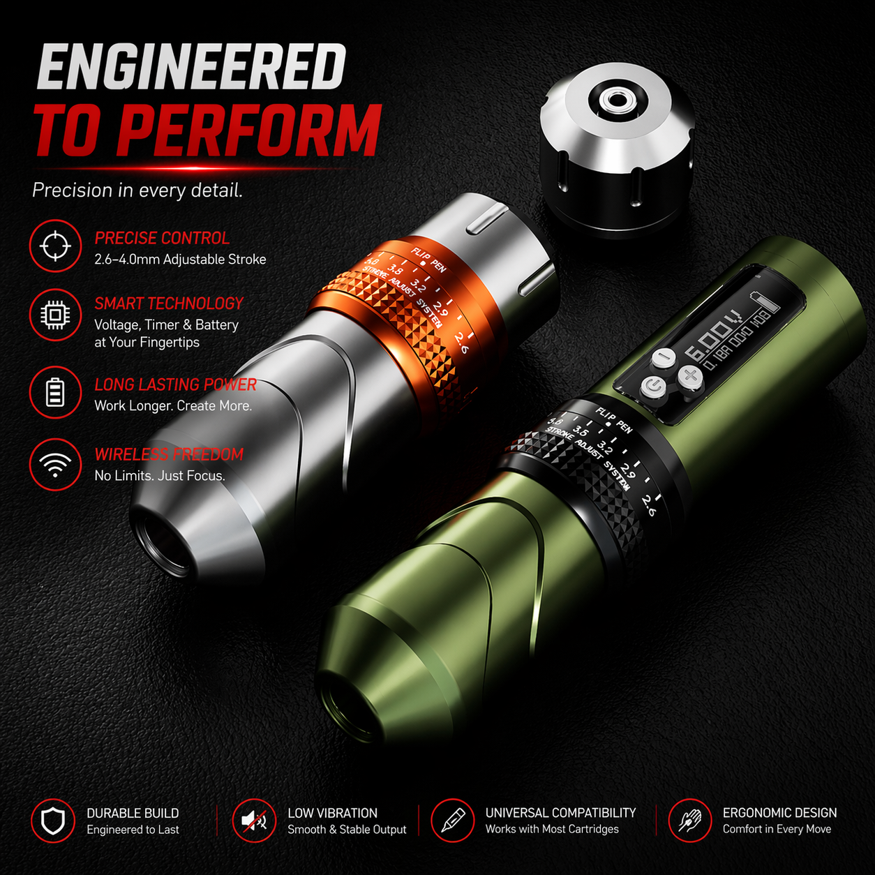 Bronc V1 wireless tattoo pen
