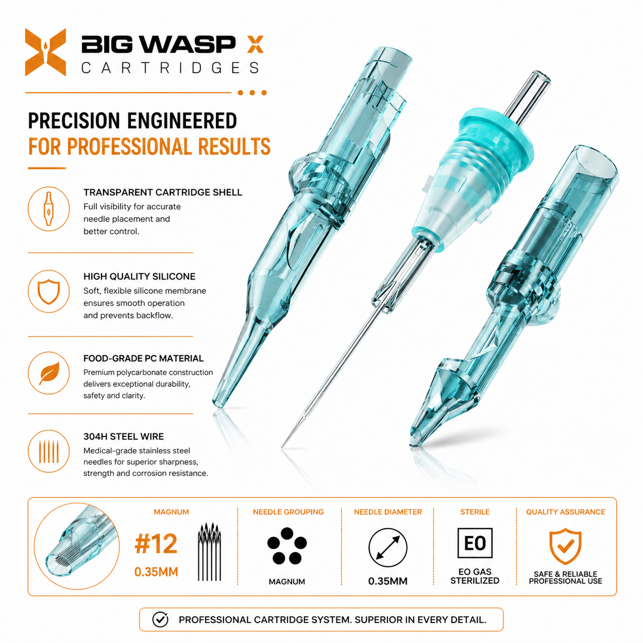 Bronc tattoo cartridges