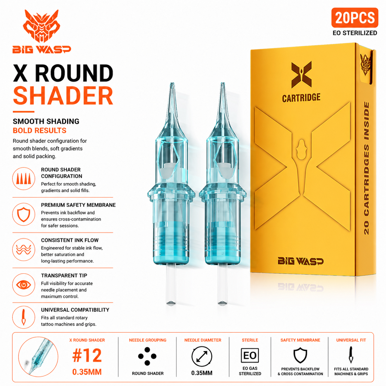 Bronc tattoo cartridges