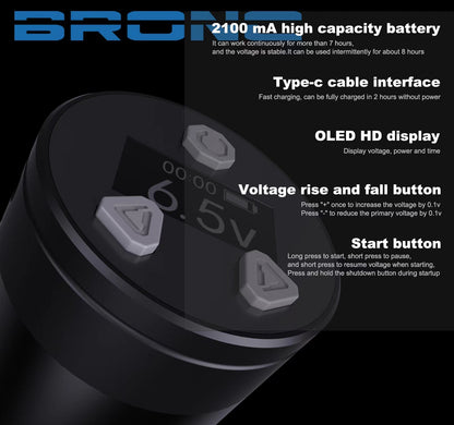2023 BRONC Max V12 Adjustable Wireless Pen - BRONC TATTOO SUPPLY