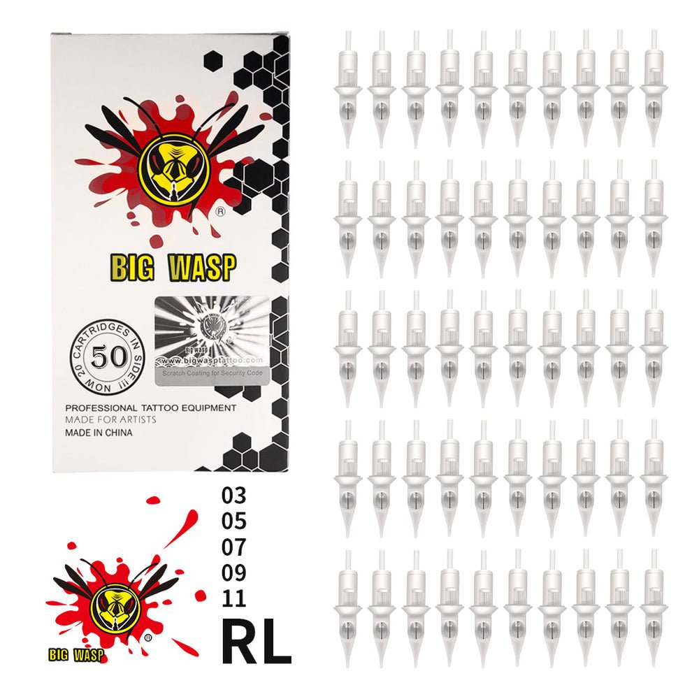 50pcs/Box White Tattoo Cartridges Needles Mix Assorted - BRONC TATTOO SUPPLY