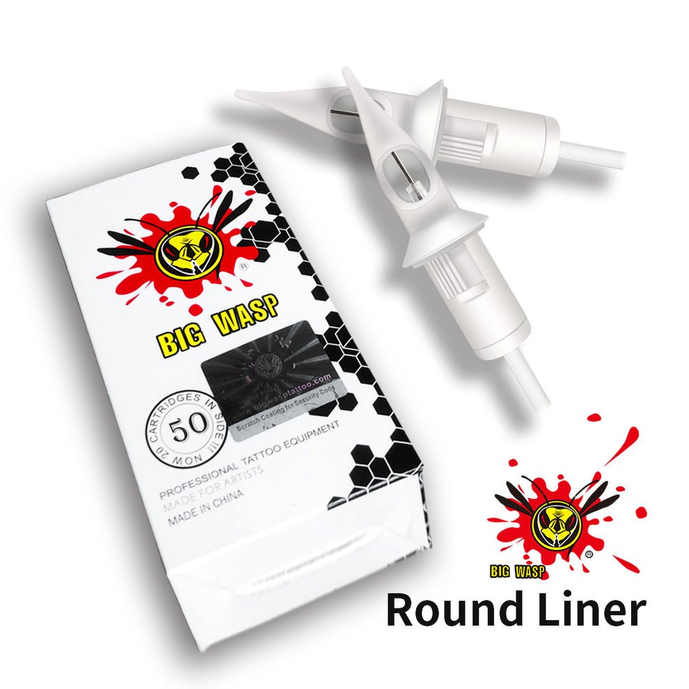 50pcs/Box White Tattoo Cartridges Needles - Box of 50 white tattoo cartridge needles.