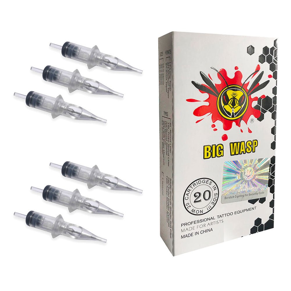 BIG WASP Cartridges Needle Matte Transparent-Round Liner - Matte transparent round liner cartridge needles by BIG WASP.