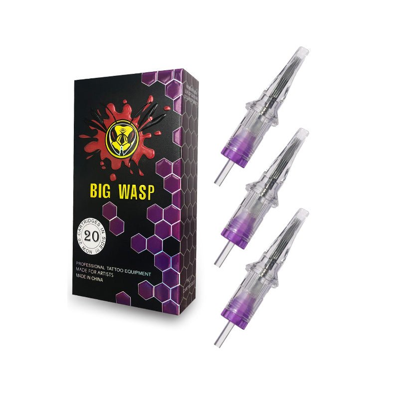 BIGWASP Cartridges Needle Transparent &Textured Needle-Soft Edge Magnums - BRONC TATTOO SUPPLY