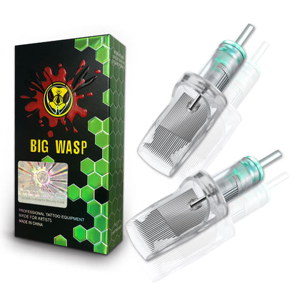 BIGWASP Large Transparent Cartridges Needle Magnums - BRONC TATTOO SUPPLY