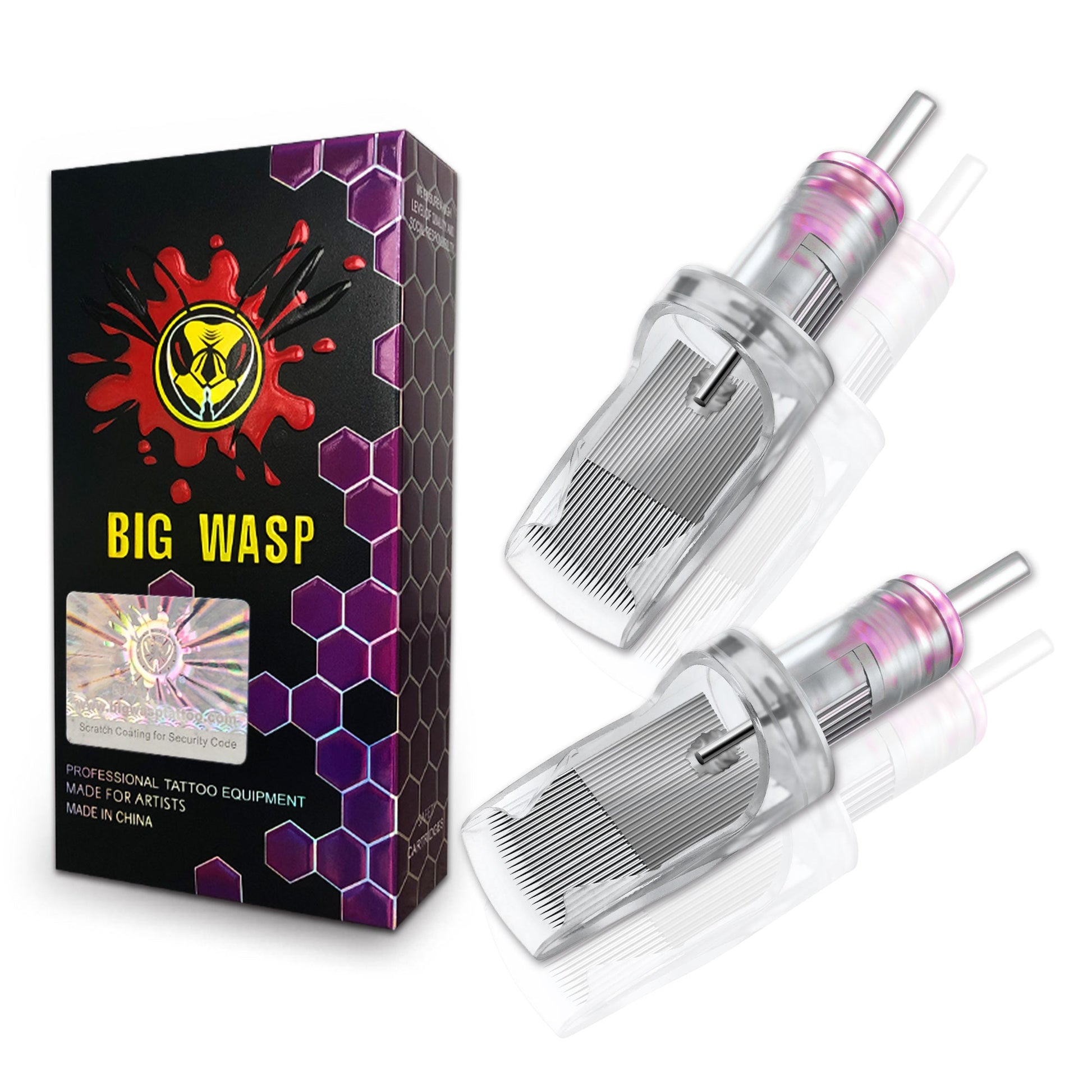 BIGWASP Large Transparent Cartridges Needle Soft Edge Magnums - BRONC TATTOO SUPPLY