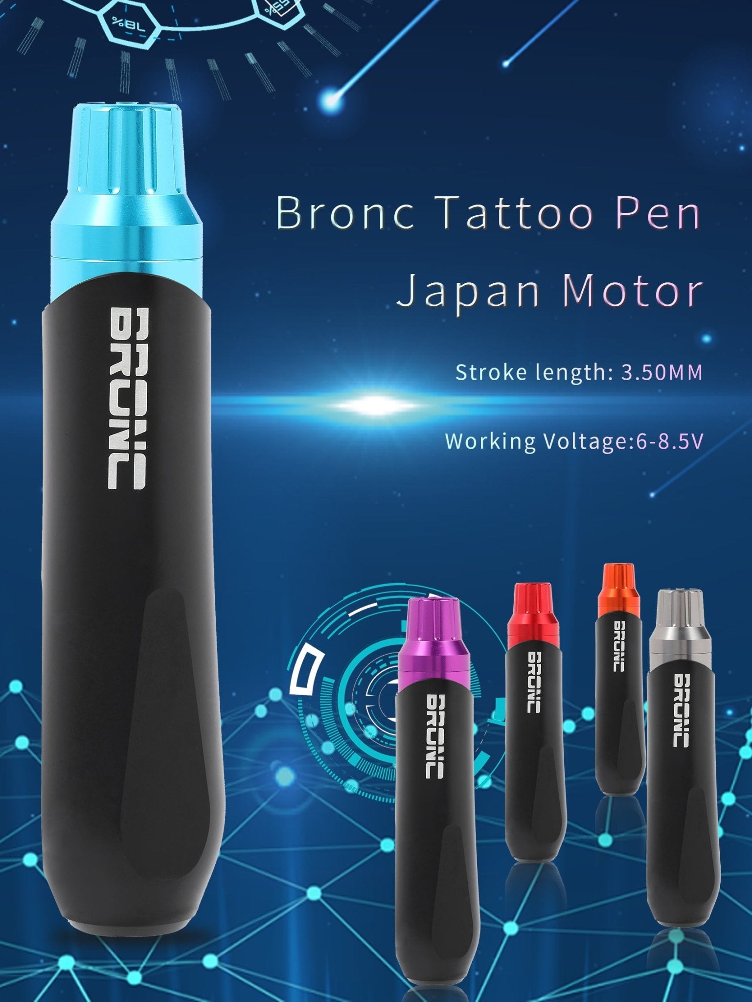 Bronc Tattoo Pen with Japan Motor - BRONC TATTOO SUPPLY