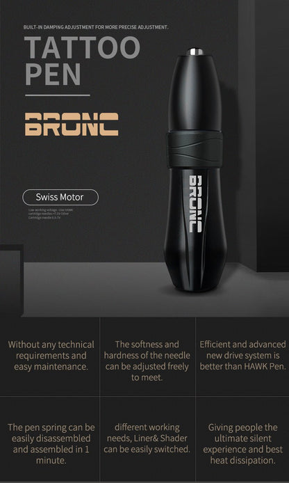 New Bronc Tattoo Pen Machine V10 - BRONC TATTOO SUPPLY